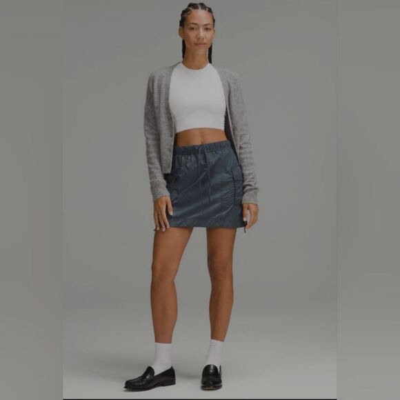NWT Lululemon Nylon Cargo Mini SkirtOil Grey Size XS - Picture 5 of 7